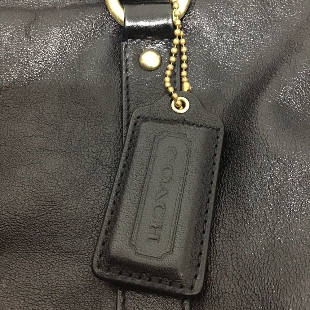 Coach Nancy Black Silver Studs Leather Shoulder Crossbody Bag - Picture 8 of 12